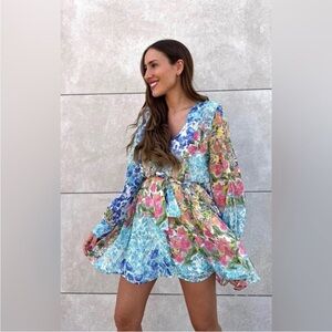 Zara Floral Dress with ties